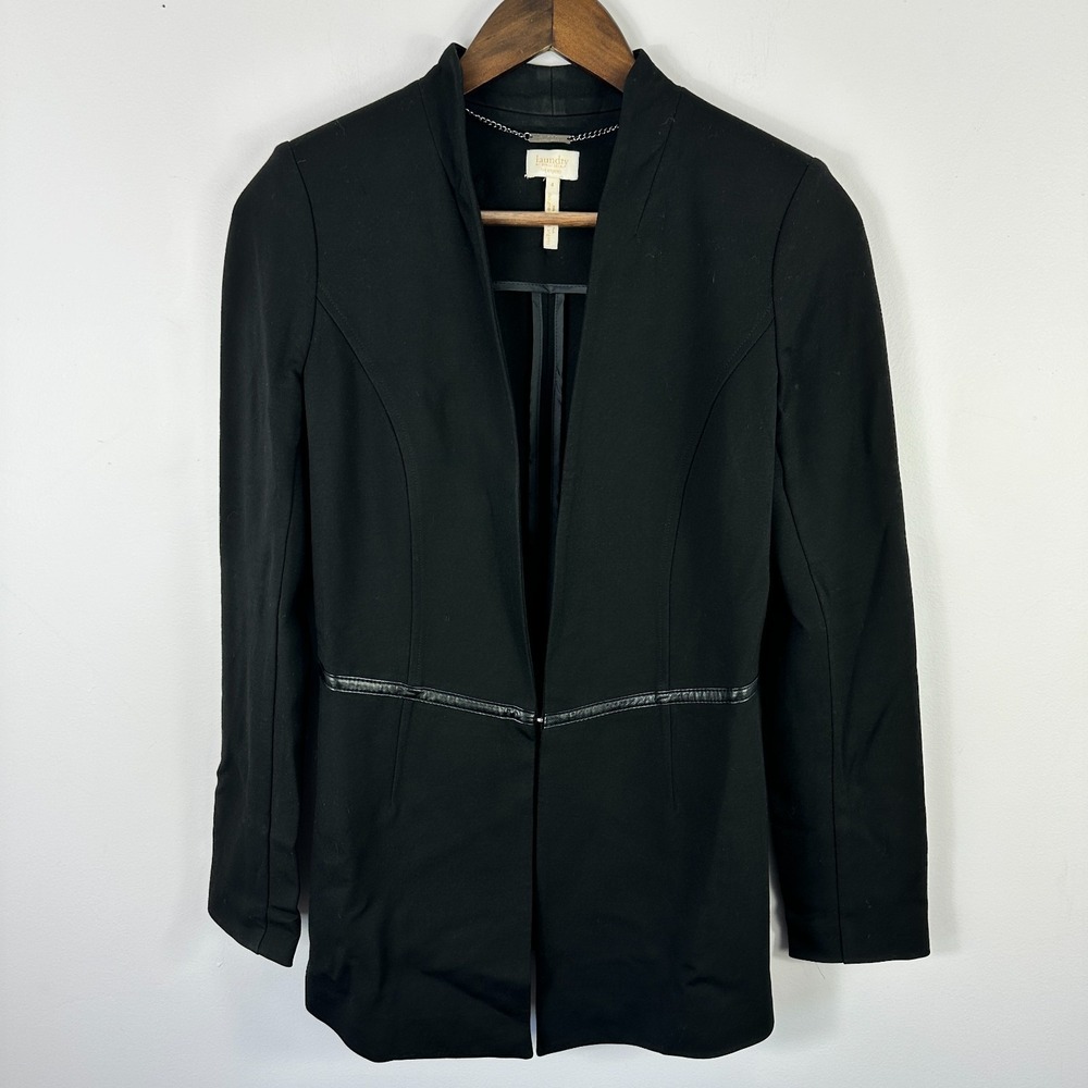 Laundry Shelli Segal Blazer Womens 4 Black‎ Tailored Quiet Luxury Office Chic